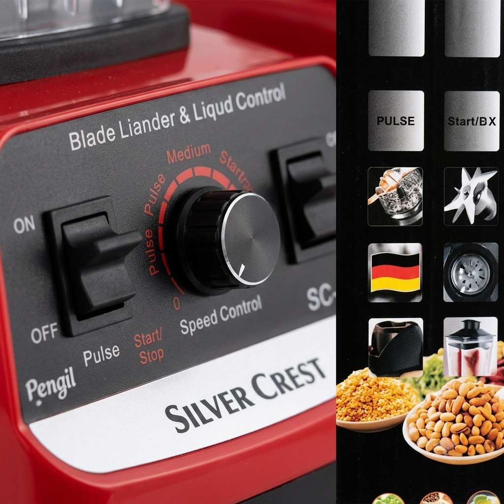 Germany Lot Silver Crest 2-in-1 Blender & Grinder 2.5L