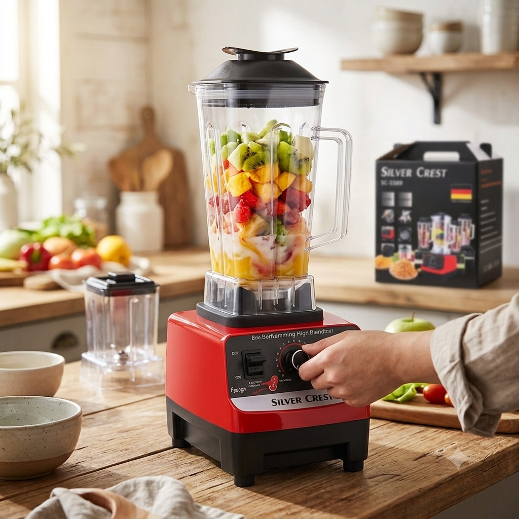 Germany Lot Silver Crest 2-in-1 Blender & Grinder 2.5L