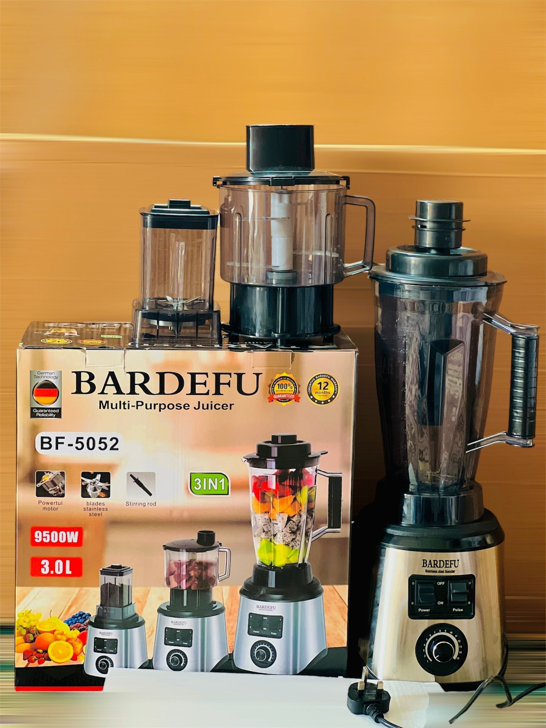 Germany Lot Imported BARDEFU 3-in-1 Multi-Purpose Blender