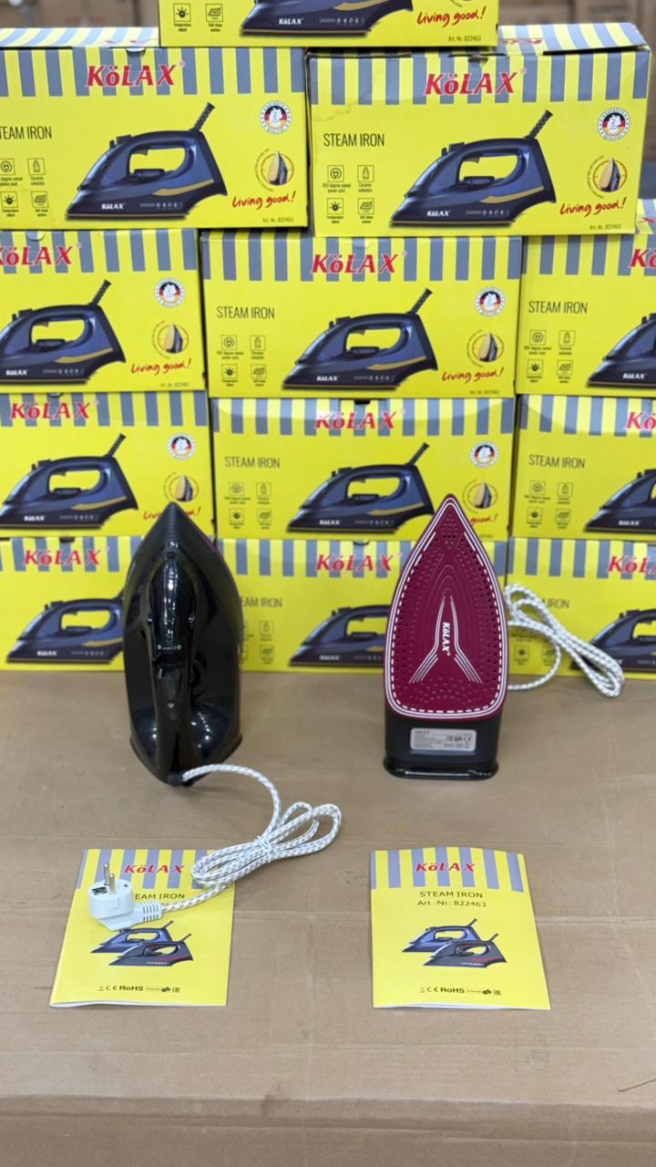 Kolax German-Made Steam Iron: Effortless Wrinkle-Free Clothing"