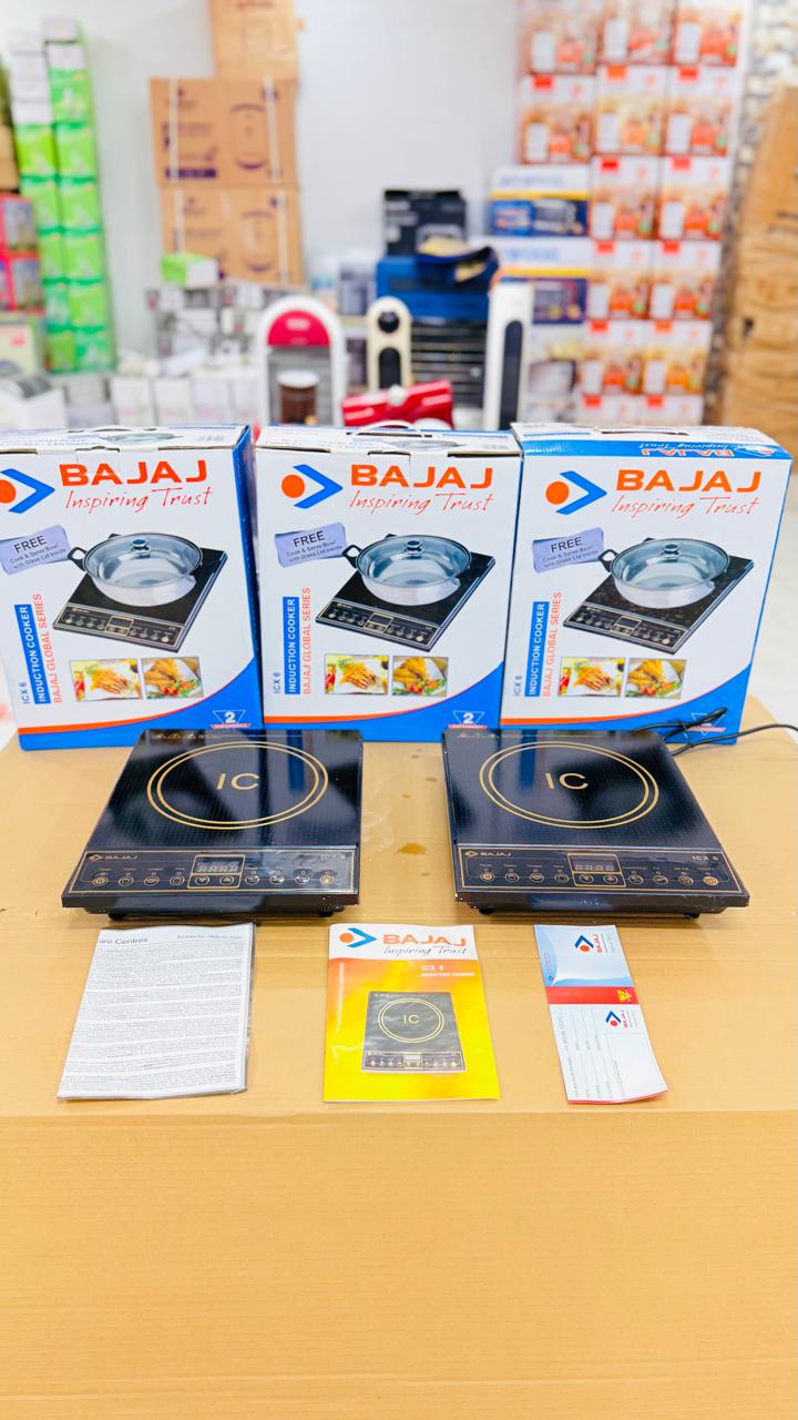 Bajaj ICX 6, 1600 Watts Induction Cooktop with Pan sensor, Black