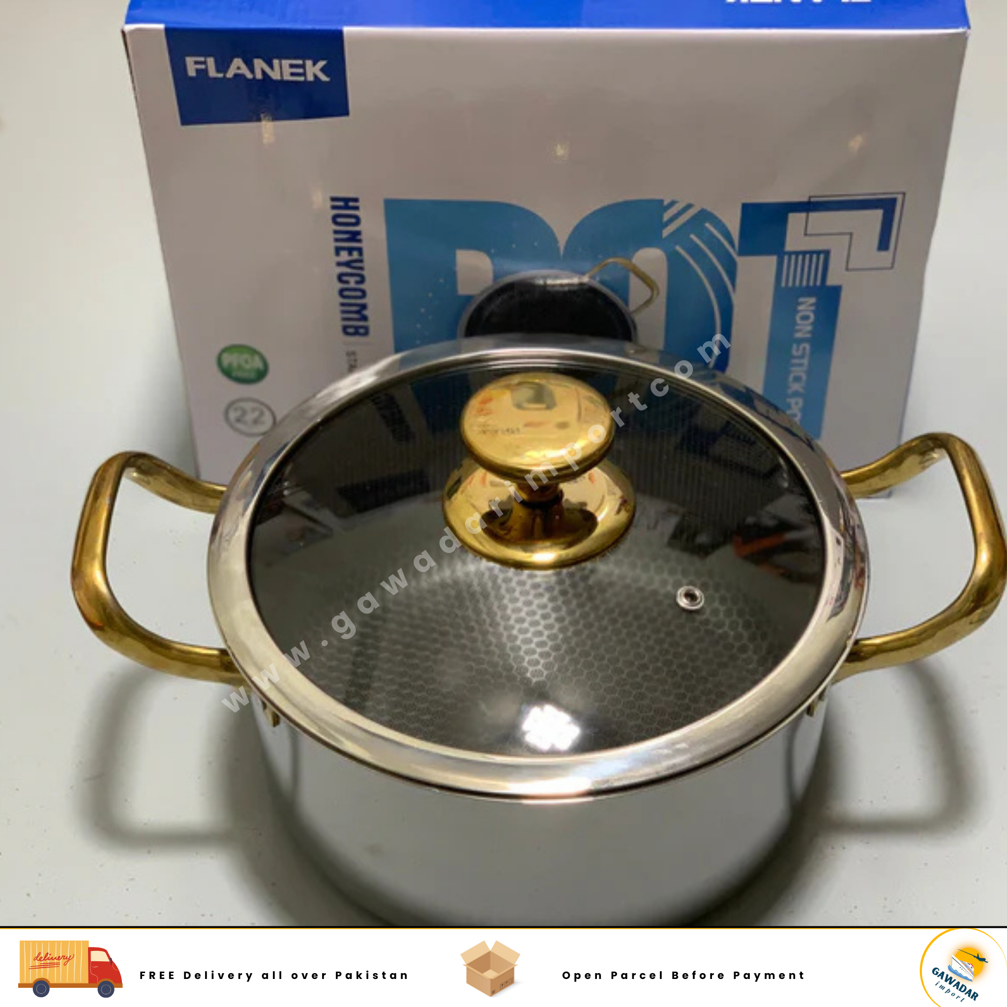 Laser Coating Cooking Pots , HoneyComb Pattern High Quality