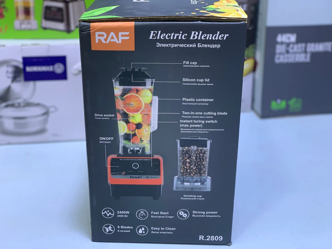 RAF Electric 2-in-1 Blender & Grinder – 2.5L Large Capacity, Powerful Multi-Purpose Mixer